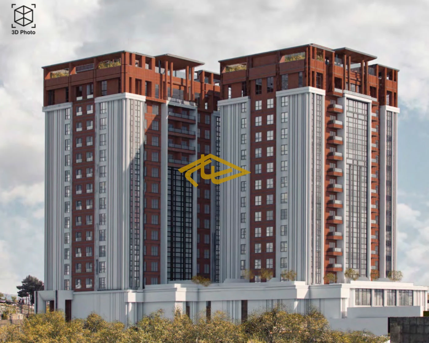 رندر برج کوروش درکه