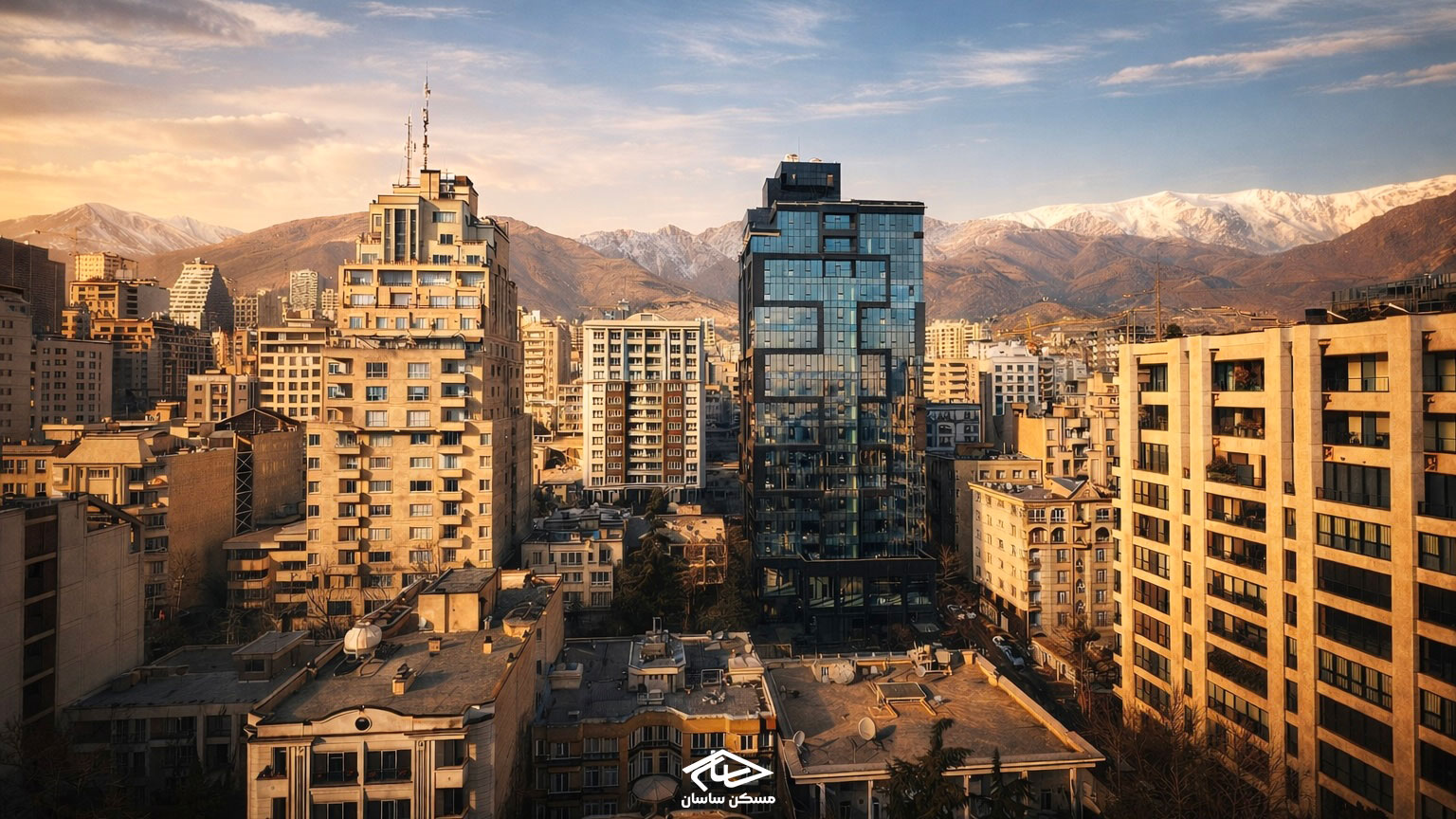 نمایی از محله ولنجک و کوهستان